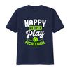 Happy People Play Pickleball T Shirt Paddle Funny Player Paddleball Sport Lover Vintage Top For Everyday Wear Homme