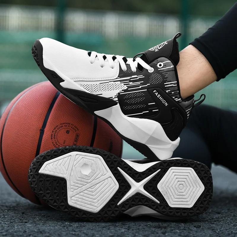 New-Arrival  Men's Basketball Shoes Breathable Unisex Street High-Grade Sneakers Outdoor Trainers Sneakers Couple Fashion Gym Lace-up