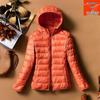 2023 Women's Lightweight Hooded Slim Down Jacket - Short, Fashionable, Plus Size, Autumn/Winter Outerwear