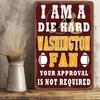 Washington Commanders Tin Sign NFL Metal Wall Plaque Vintage Rustic Decor Man Cave Garage Gift