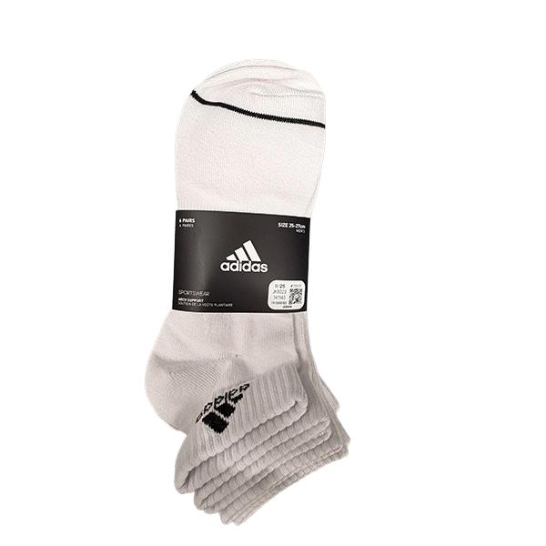 Adidas Mens Basic Ringle Quarter Socks 6pairs