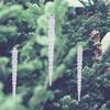 12pcs Acrylic Icicle Party Wedding Festival Christmas Tree Hanging Decoration 14.8cm Xmas Ornament DIY Party Ornament