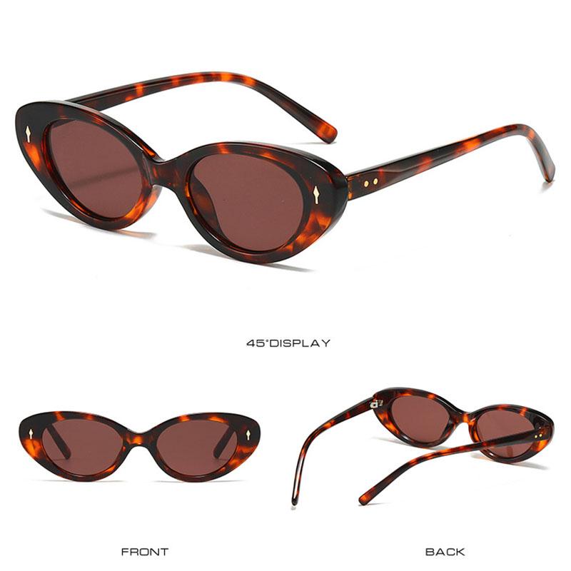 Y2K Sexy Cat Eye Vintage Sunglasses Women Men Luxury Designer Sun Glasses Punk Classic Rivet Outdoor Shades