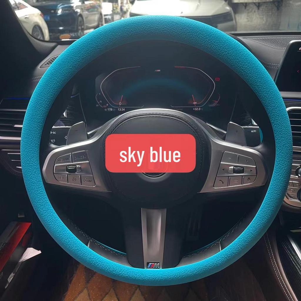 Ultra-thin Silicone Steering Wheel Cover - Non-slip, Wear-resistant, Universal Fit for All Seasons