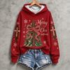 Women's Christmas Print Hoodie Casual Long Sleeve Pullover Sweatshirt for Holiday Winter