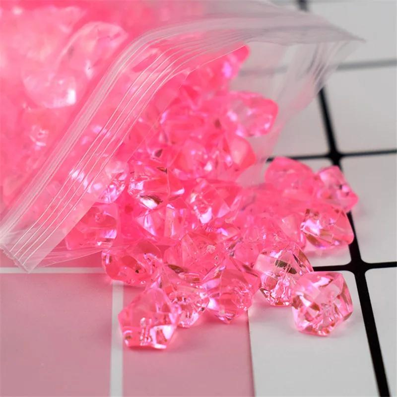 200 Stück Slime Füllanhänger Acryl Simulierte Eiswürfel Kristallstein Transparente Dekoration für DIY Slime Zubehör Lizun Spielzeug Kind