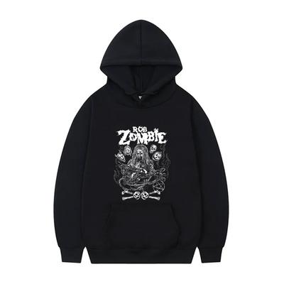 Rob Zombie Hellbilly Deluxe Dragula Print Hoodie Men Women Gothic Oversized Hooded Sweatshirt Rock Metal Music Pullover Hoodies