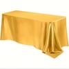 Tablecloth Nordic Style Smooth Satin Fabric Dustproof Protective Cover Wedding Party Dining Table Cloth