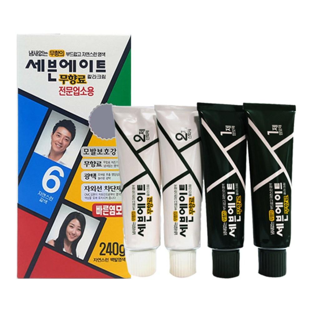 Korea's No. 1 Hair Dye 78 Fragrance-Free Color Cream Professional Use 240g Gray Hair Dye No. 6 Natural Brown 1 pcs