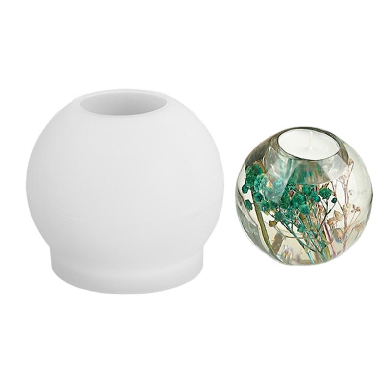 

Craft Molds Candle Bracket Molds Round Shape Crafting Molds Unique Candle Holder Molds for Home and Table Decorating