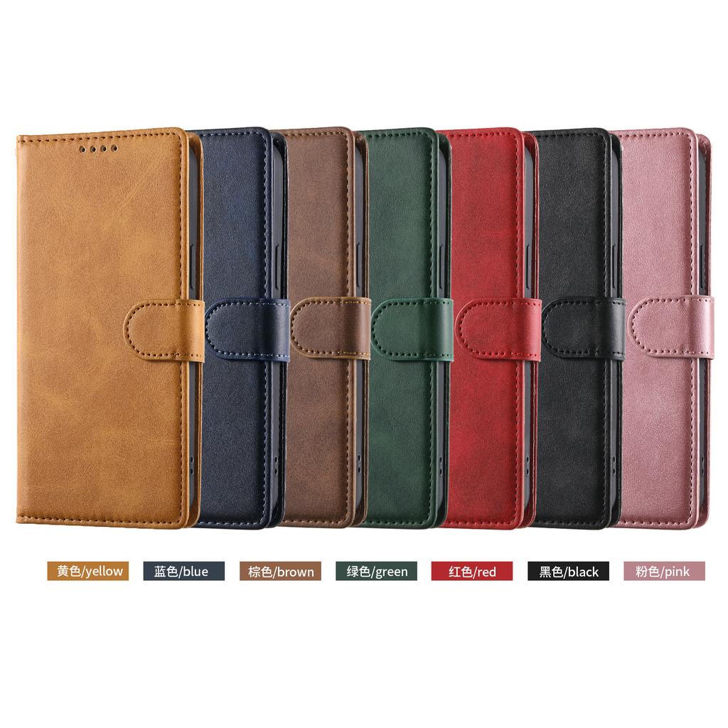Business Leather Flip Case For iPhone 17 16 Pro Max Air 16E 15 14 13 12 11 Pro XS Max XR 8 7 Plus SE Cards Solt Wallet Cover