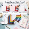 Paper Crafting Alignment Guide Set: 7-Piece Layering Tool with Hardshell Case - Color Coded Templates from 1/16 To 1/2 Inch for Card Making Scrapbook