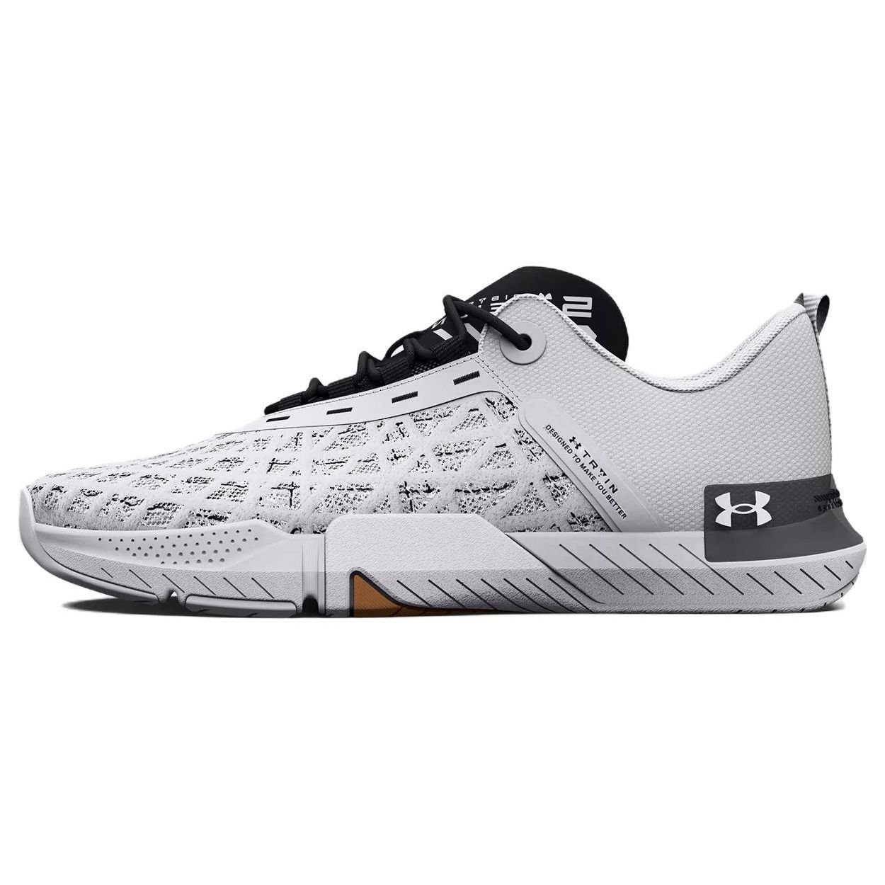 Under Armour TriBase Reign 5 Men s White Black Training Shoes 3026021-100 45.5