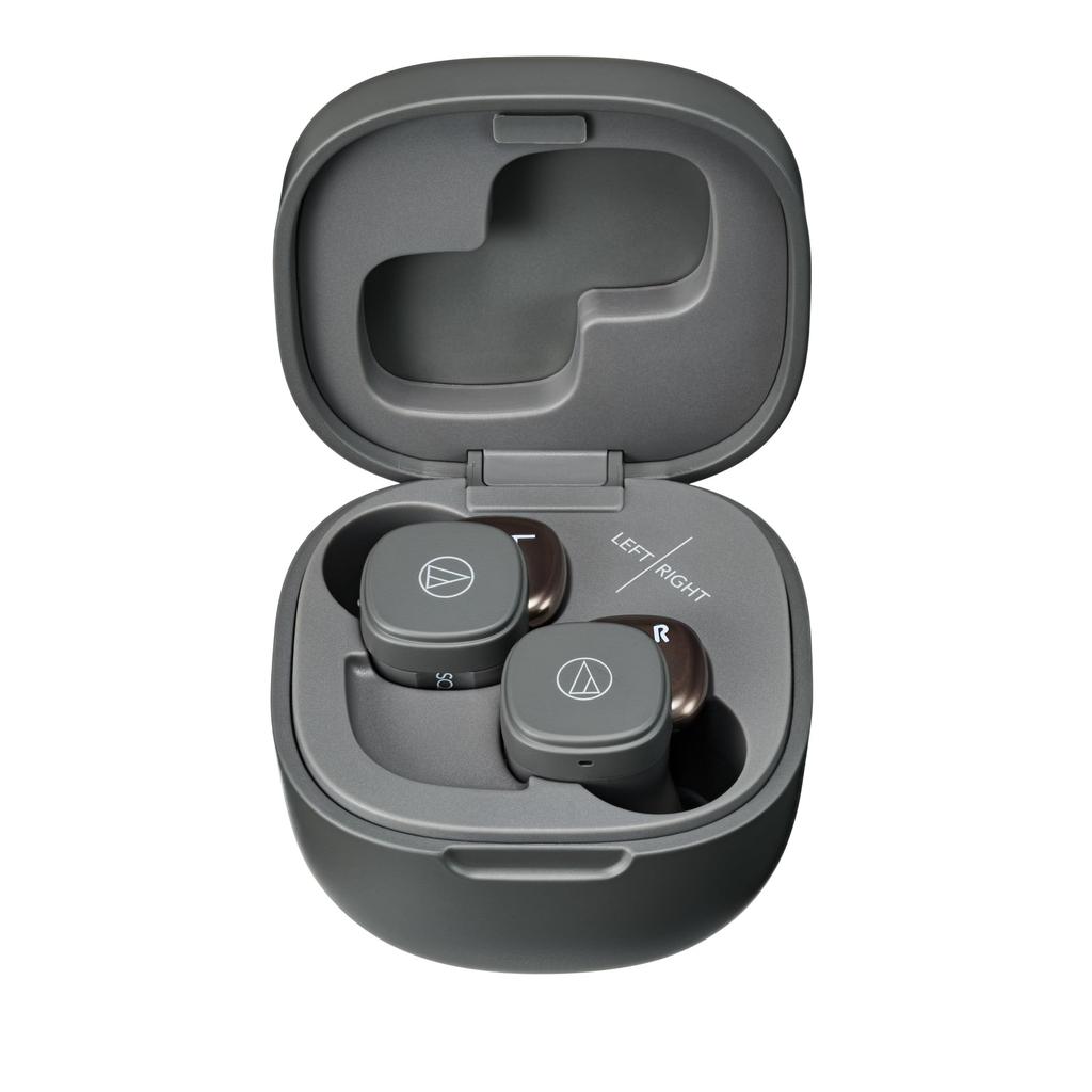 STB Wireless Stone Fast Sustainable Audio-Technica ATH-SQ1TW Earphones, Black, Bluetooth, Charging, Compact, Lightweight,