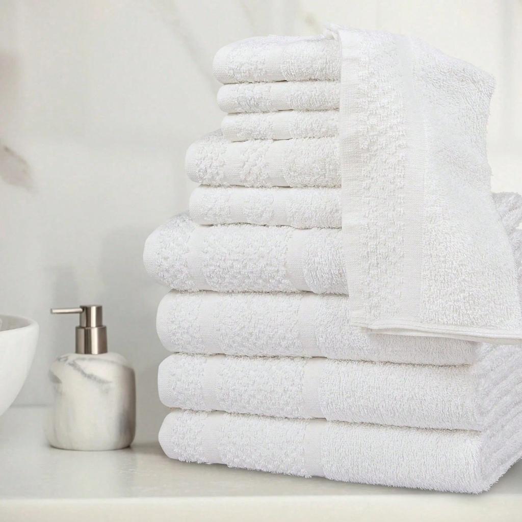 10 Piece Bath Towel Set Highly Absorbent And Quick Dry For Daily Use