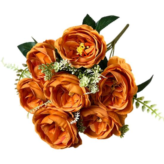 Artificial Rose Bouquet 7 Head Realistic Fake Flower Home Office Wedding Party Table Centerpiece