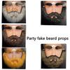 Fake Mustache And Eyebrow Set Self-Adhesive Fake Beard Costume Accessory Cosplay Prop for Masquerade Theater Stage