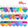 Toys Toys 10/30/50Pcs Pop Keychains Fidget Bulk Push Stress Relief Sensory Classroom Prizes Birthday Party Favors