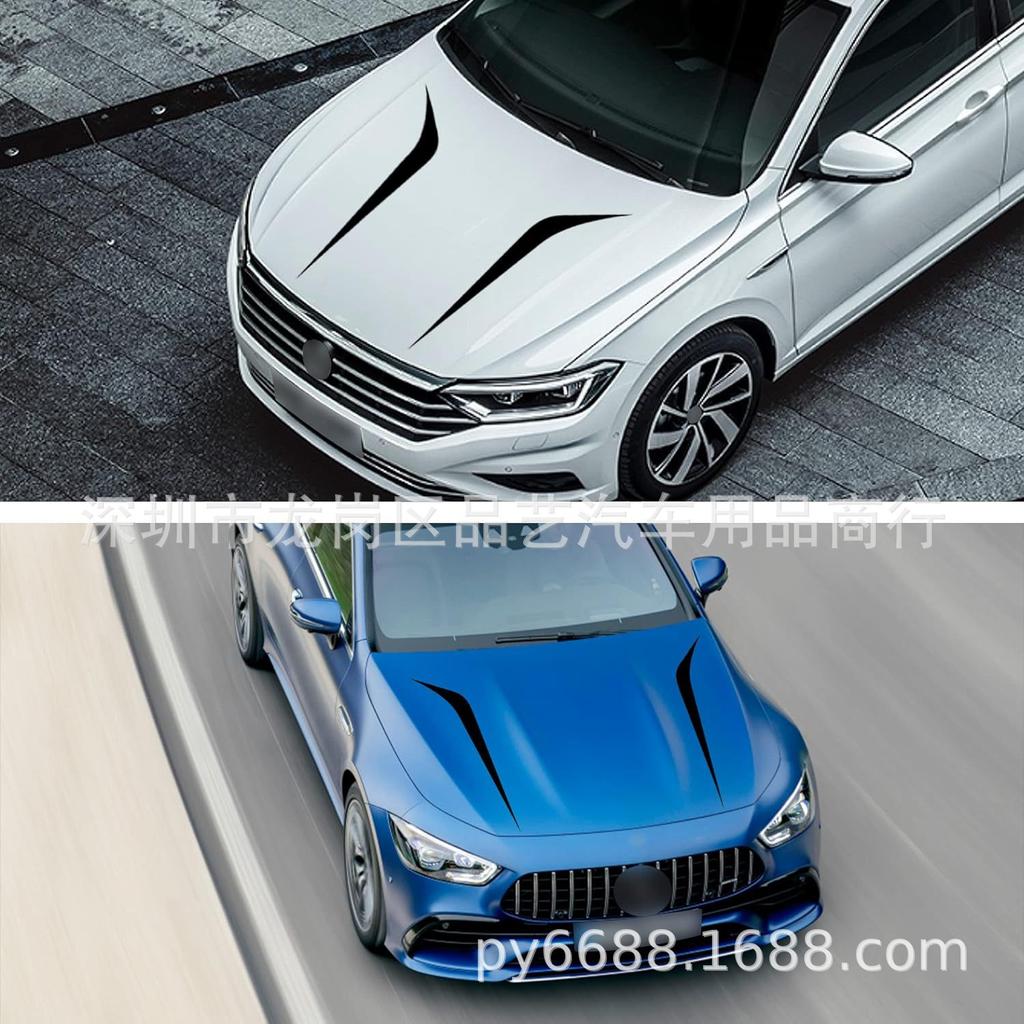 39-Inch Car Racing Sport Hood and Side Skirt Stripe Decals