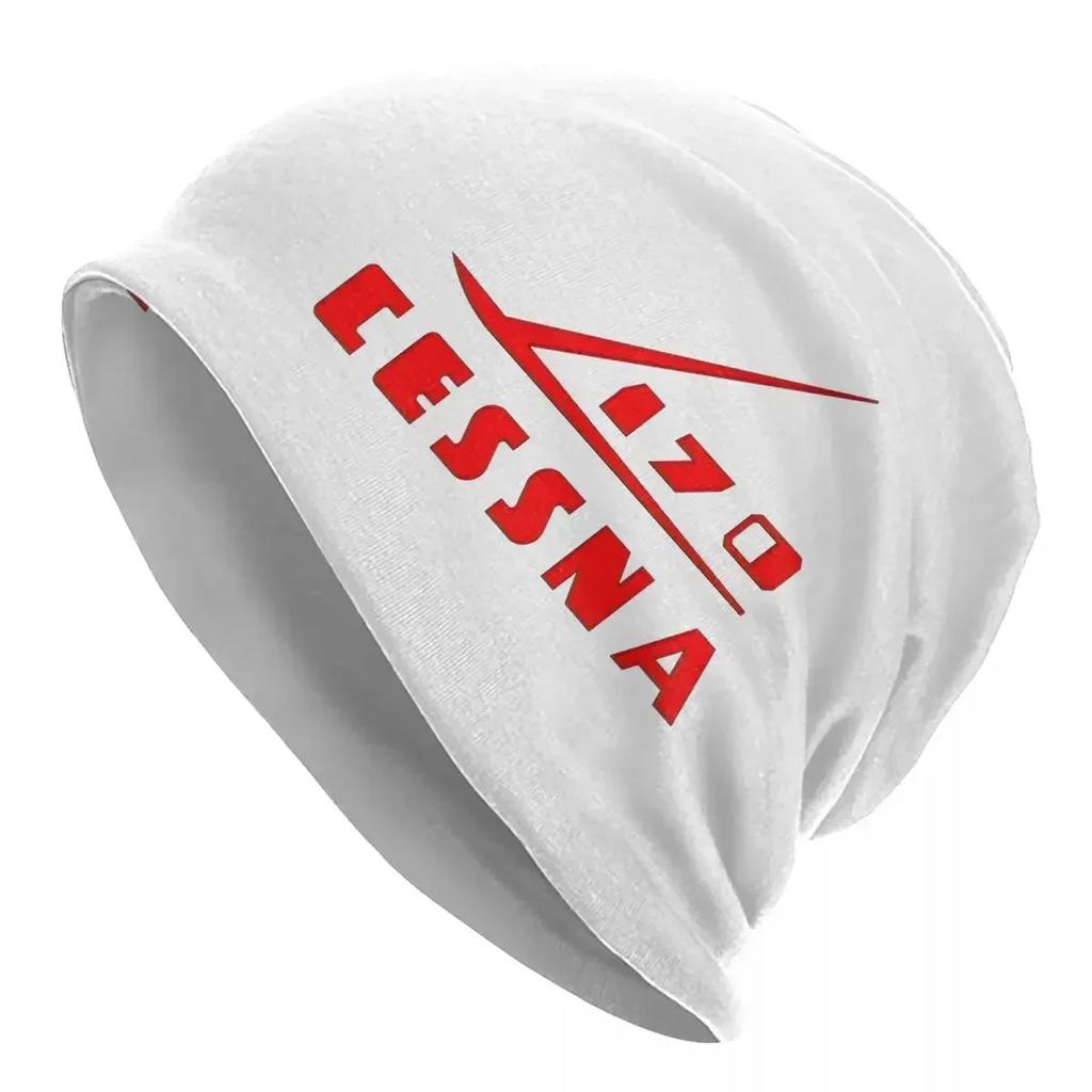Cessna Logo Warm Knitted Cap Hip Hop Bonnet Hat Autumn Winter Outdoor Beanies Hats for Unisex Adult