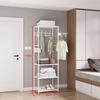Floor-Standing Multi-Layer Coat and Clothes Rack with Storage Shelves for Dormitory or Home Use