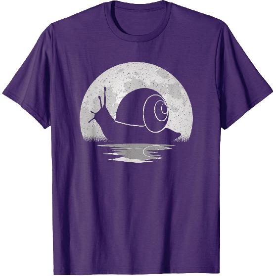 Snail Moon Vintage Snail Lover Men Women Kids T-Shirt