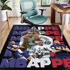 Kylian Mbappe Pattern Rug, Indoor/Outdoor Mat, for Picnic, Gameroom, Bedroom, Office, Living Room, Home Decor Carpet, Birthday Gift