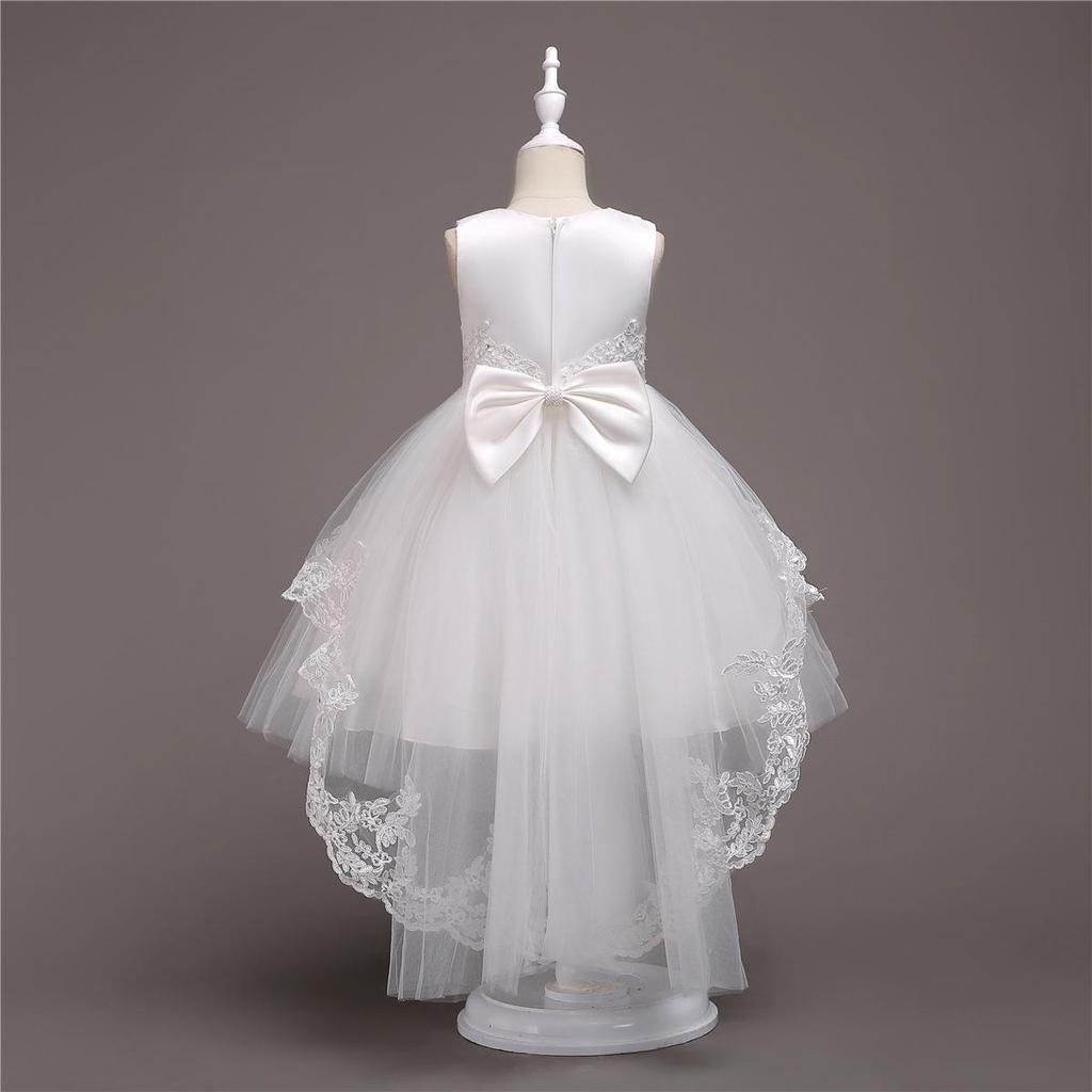 New Style Crochet Flower Girl Skirt: Trailing Princess Party Dress for New Year's Day