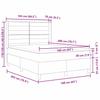 Box Spring Bed with Headboard Taupe 160 x 200 cm Fabric