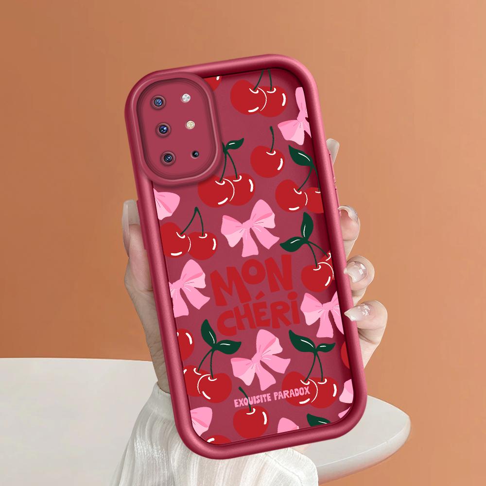 OPPO A38 A18 A57s A57 A60 Reno11 F Reno12 FS Moto G10 G20 G30 G22 Realme C53 C63 Cherry Bow Pattern სრული ლინზების დამცავი ტელეფონის რბილი ქეისი