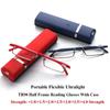 Vision Care Portable TR90 Reading Glasses Semi Rimless Reader Eyeglasses Half Frame