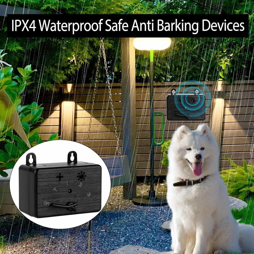 Long Range 50ft Anti Barking Devices 3 Modes Universal Bark Box 270° Coverage Portable Cat Snake Repellent Tool Outdoor Indoor