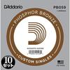 D'Addario Daddario Acoustic Guitar Rose Strings Phosphor Bronze .059 PB059 Set of 10 [Domestic Ge...