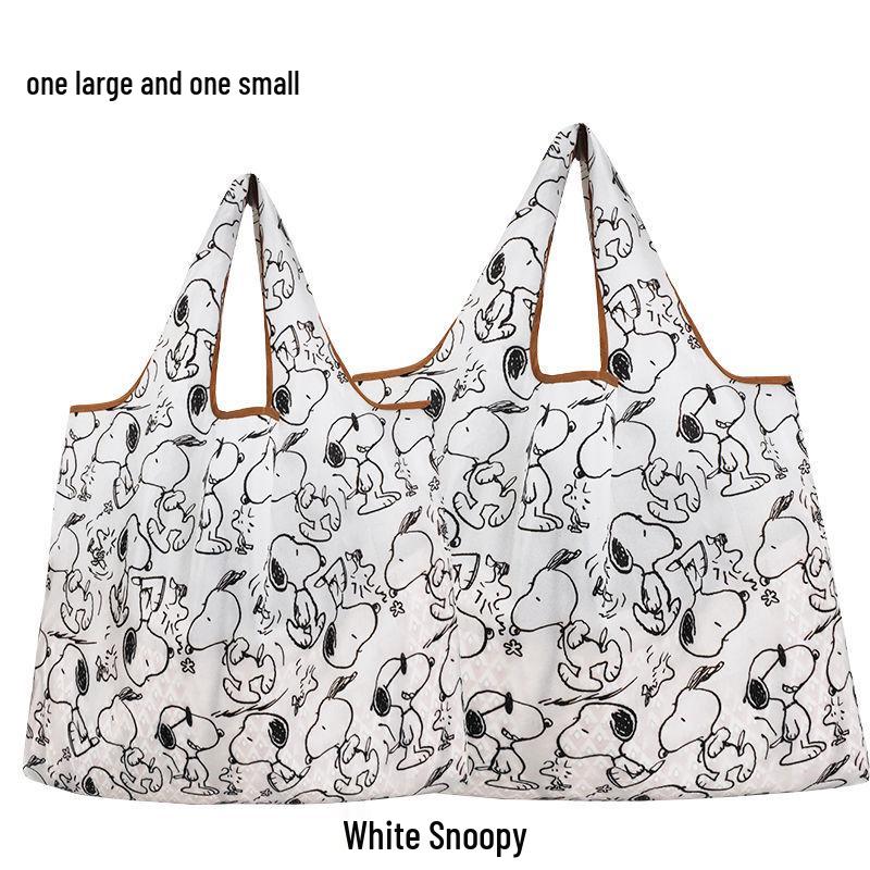Snoopy Foldable Eco-friendly Large Waterproof Shopping Bag with Shoulder Strap