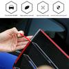 Black+Red Rear Side Window Shutter Louver Cover Trim For Dodge Charger 2011-2021