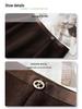 Women's Elegant High-Waisted Black and Gray Wool Blend Pencil Skirt - Autumn/Winter 2025 Collection