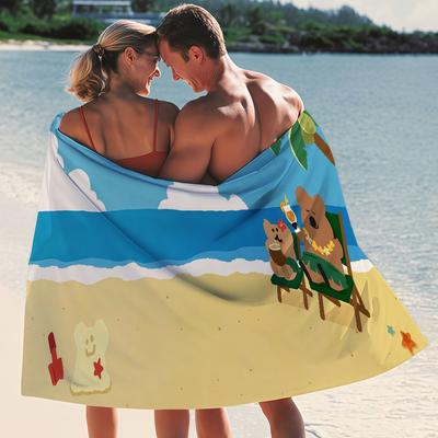 Cartoon Quokka Brand D-dinotaeng-S Towel Quick Drying Beach Towels Are Suitable For Swimming Pools Camping Yoga And The Gym