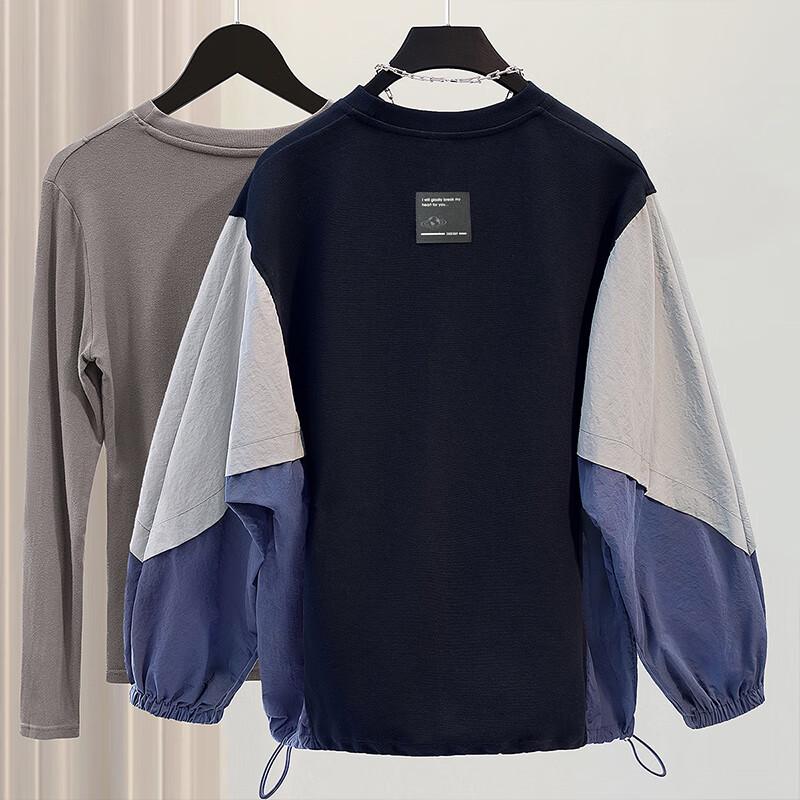 Women's Color Block Loose Fit Sweatshirt