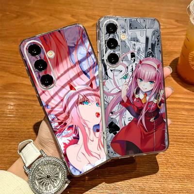 Zero Two Darling In The FranXX Anime Phone Case For Samsung S26 S25 S24 Ultra S23 Fe S22 S20 S21 Plus Plus 5G Fe Transparent Cov