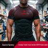 GYMSHARK Herr Quick-Dry Andningsbar Kompressionsskjorta - Kortärmad Träningstop