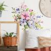 Watercolor Flowers Green Plant Leaves Bedroom Living Room Study Background Landscaping Wall Stickers Self-adhesive