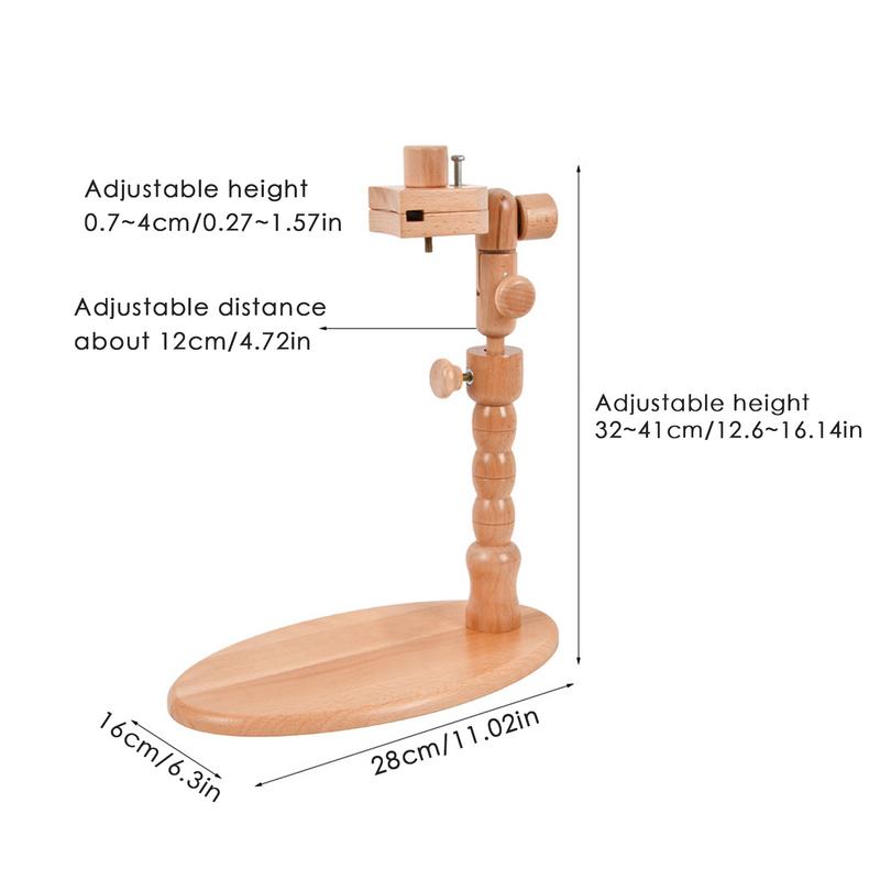Embroidery Stands For Hand Work Wooden Embroidery Frame Stand Adjustable Rotatable Needlework Stand Embroidery Hoop Holder Desk