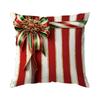 Christmas Bow Wreath Decoration Decorative Cushions Pillowcase Polyester Cushion Cover Throw Pillow Sofa Decoration Pillowcover