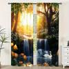 2pc,  Drapes Nature Scenery Versatile Fabric,Without Electricity Family Party Decoration for Holiday Decorations