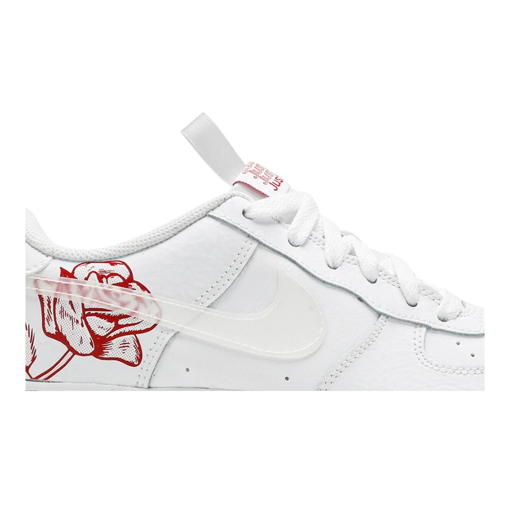 Nike Air Force 1 Low Grade School 'Thank You Plastic Bag' (Unisex) White / White / University Red Kids' Skateboarding Shoes CN8534 100