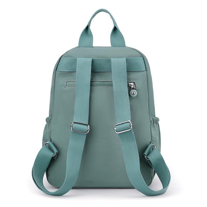 Solid Color Backpack Women Commuter Large Capacity Nylon Lightweight Backpack