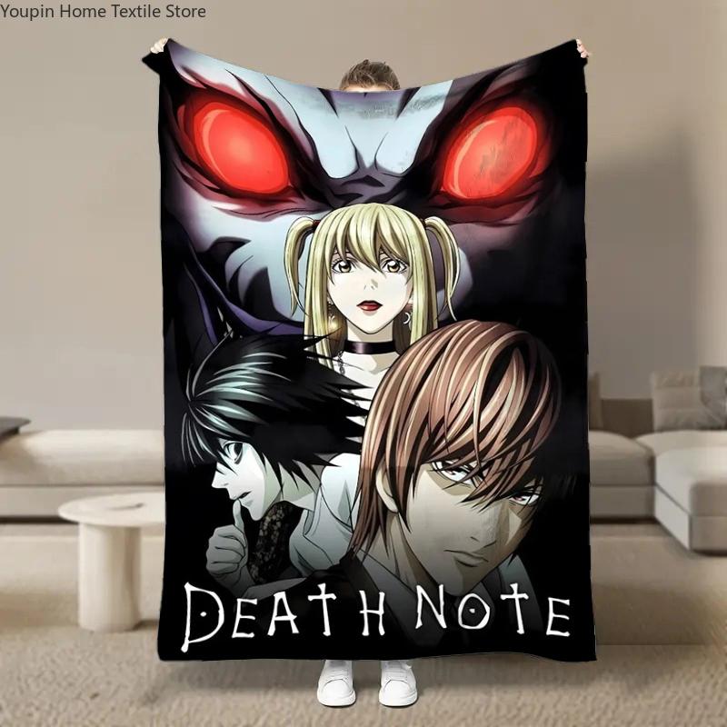 8 Size Aanime-Death-Note Flannel Blanket Fluffy Children and Adults Sofa Plush Bedspread Throw Lunch Blanket for Sofa Bed Gift