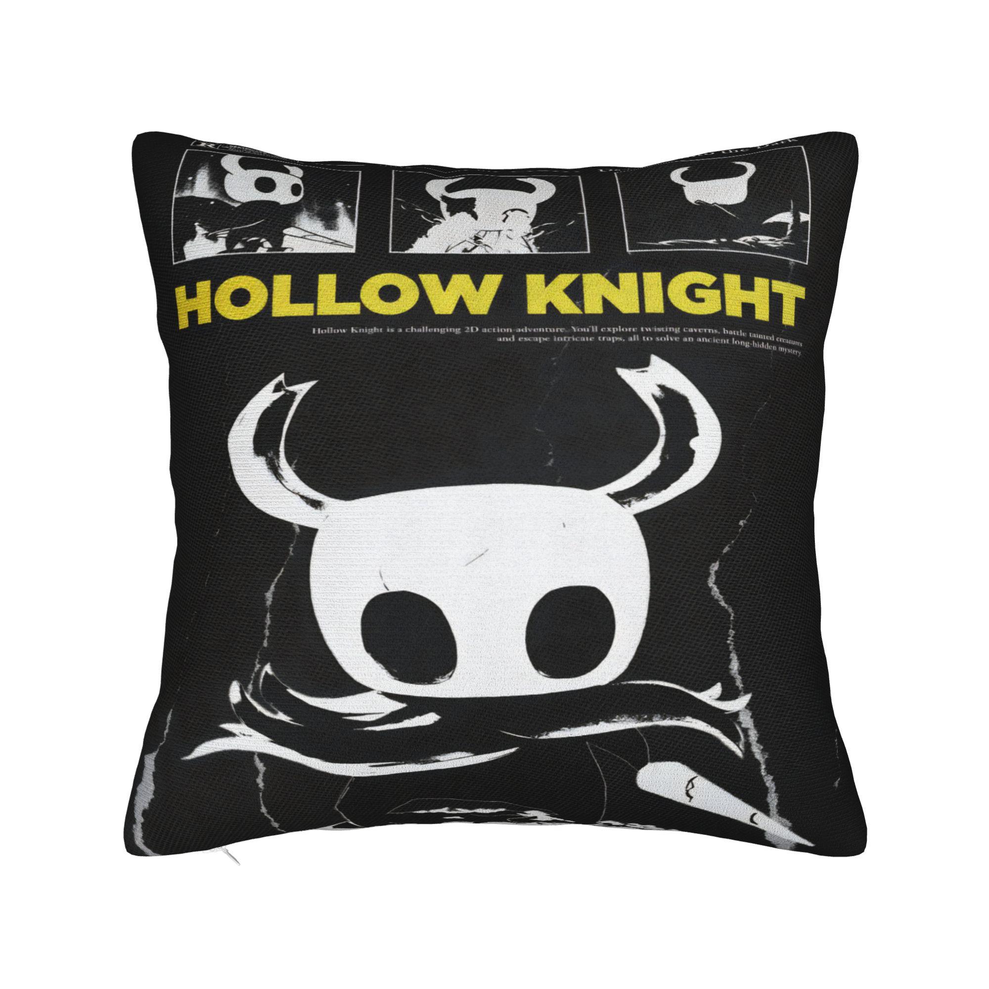 

Pillow Cover Hollow knight Cartoon Game Knight and Hornet Novelty Pillow Case For Sofa Bedroom Home Decor Pillowcases 30x30cm 12x12in