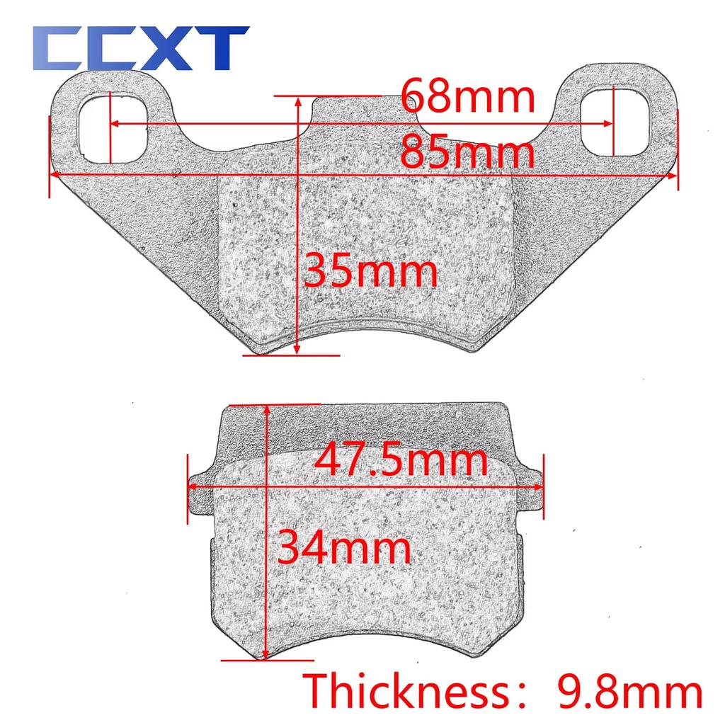 For 50CC 70CC 110CC 125CC 150CC 200CC 250CC Universal Parts ATV Scooter Go Kart Dirt Bike Motorcycle Front & Rear Brake Pads