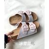 Flower girl~ thick-soled heightening one-word slippers for women's summer wear casual sandals new beach shoes